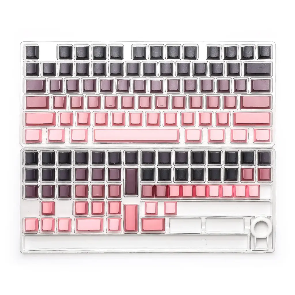 YUNZII Gradient Black Pink Keycap Set
